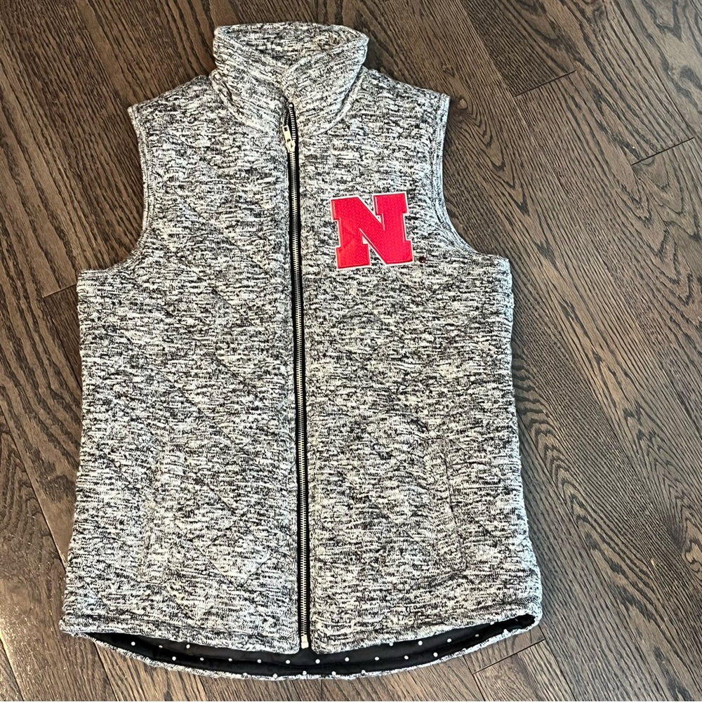 Gameday Couture Women's Heather Gray Nebraska Cornhuskers Vest Size Medium